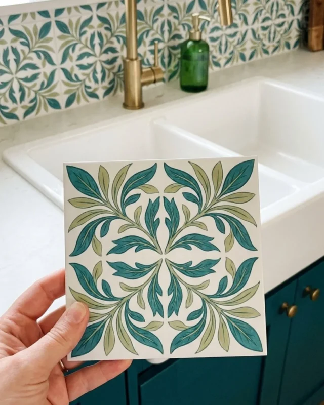 Botanical tile design ideas for home decor inspiration.
