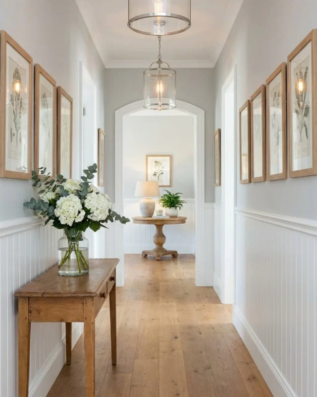 Beadboard walls in a stylish living room showcasing creative design ideas.
