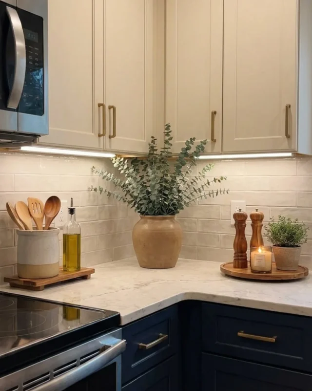 Misha Bassi's kitchen decor ideas and countertop decoration inspiration