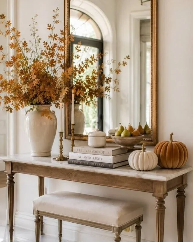 Stylish fall decor trends for 2026 featuring pumpkins and autumn colors.