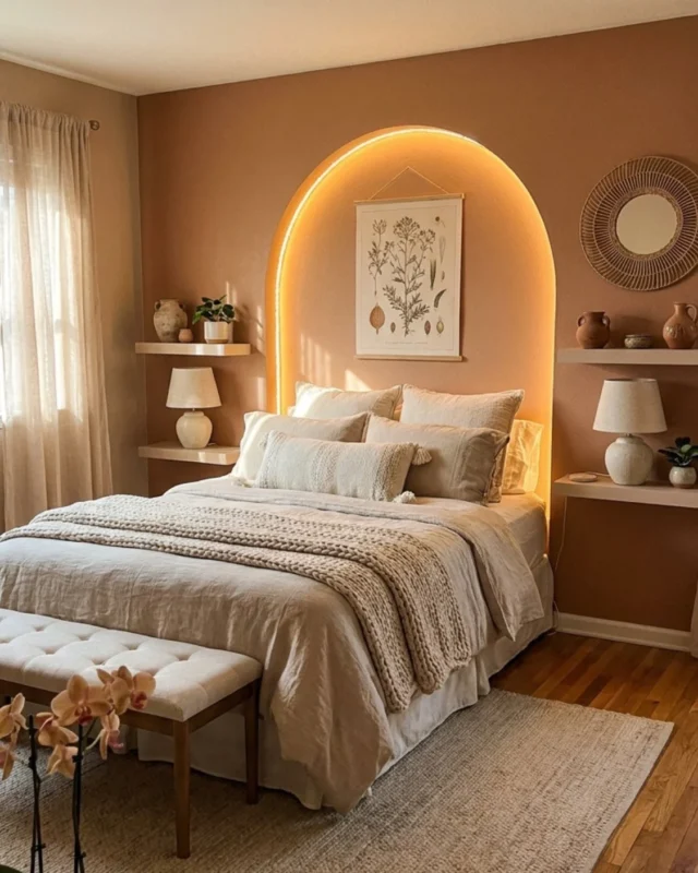 Luxurious apartment room showcasing elegant design and modern amenities.