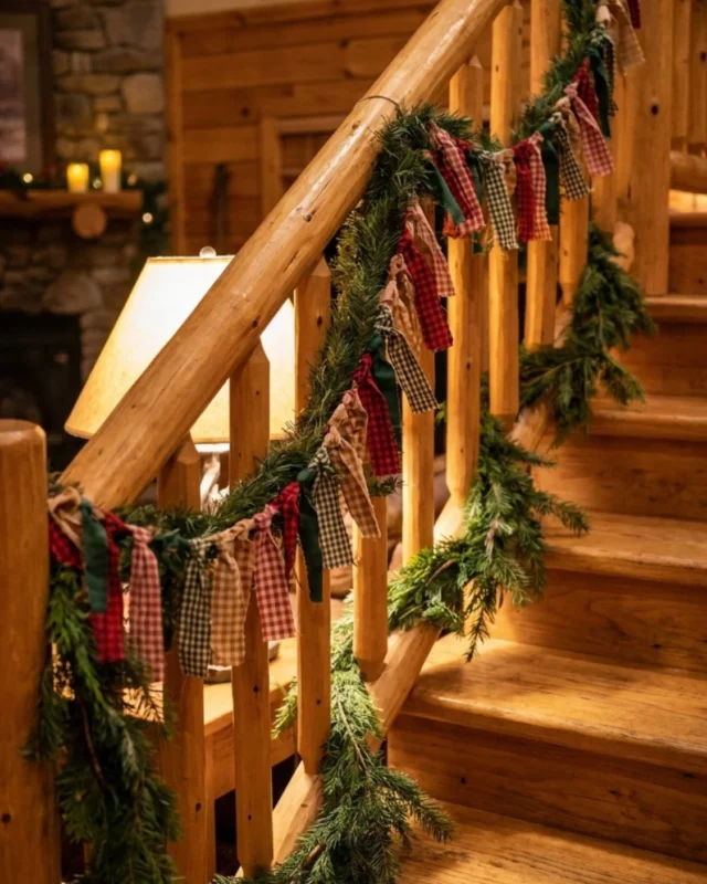 Mini Gingham Multicolor Garland for festive decor