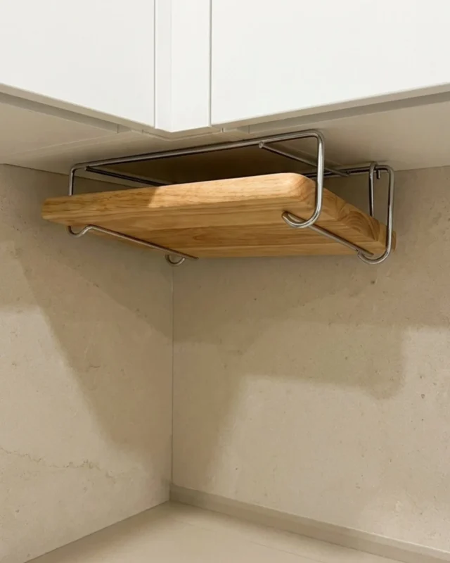 Stainless steel kitchen organizer rack for sponge holder, pot lids, and cutting boards