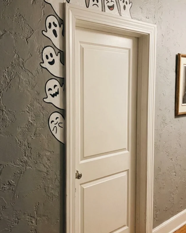 3D printed Halloween ghost door corner decoration for festive home decor
