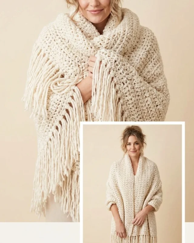 Handmade crochet blanket scarf pattern for cozy warmth and style