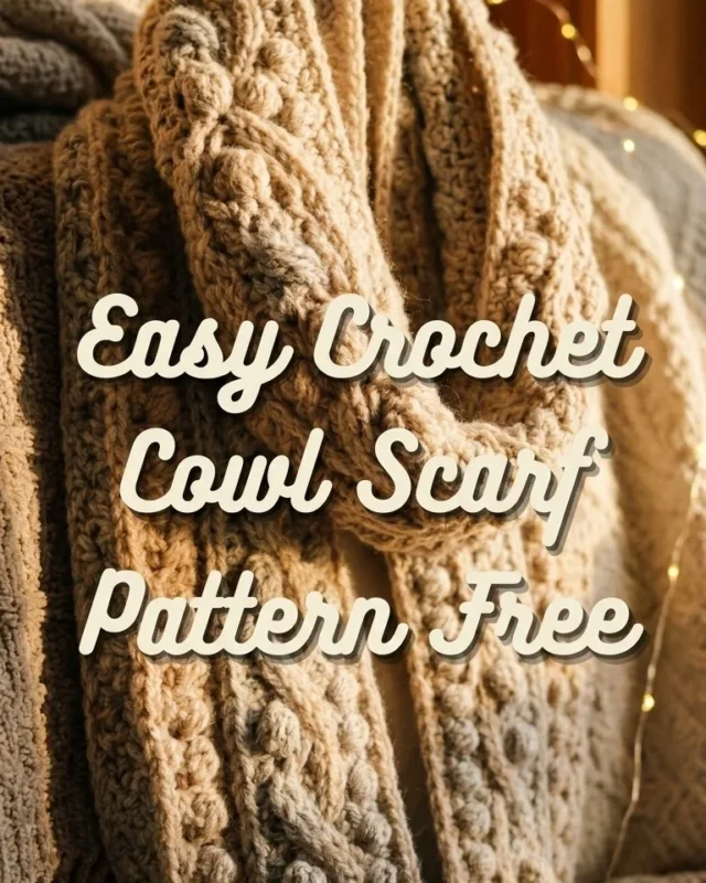 Cozy fall easy crochet scarf pattern for beginners